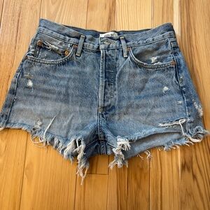 AGOLDE Parker Denim Distressed Shorts
